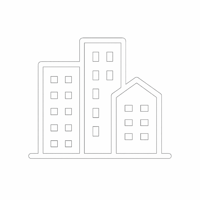 Commercial Construction icon representing Ecosafe Contracting services in Saudi Arabia